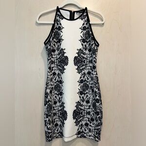 Black and White Bodycon Dress